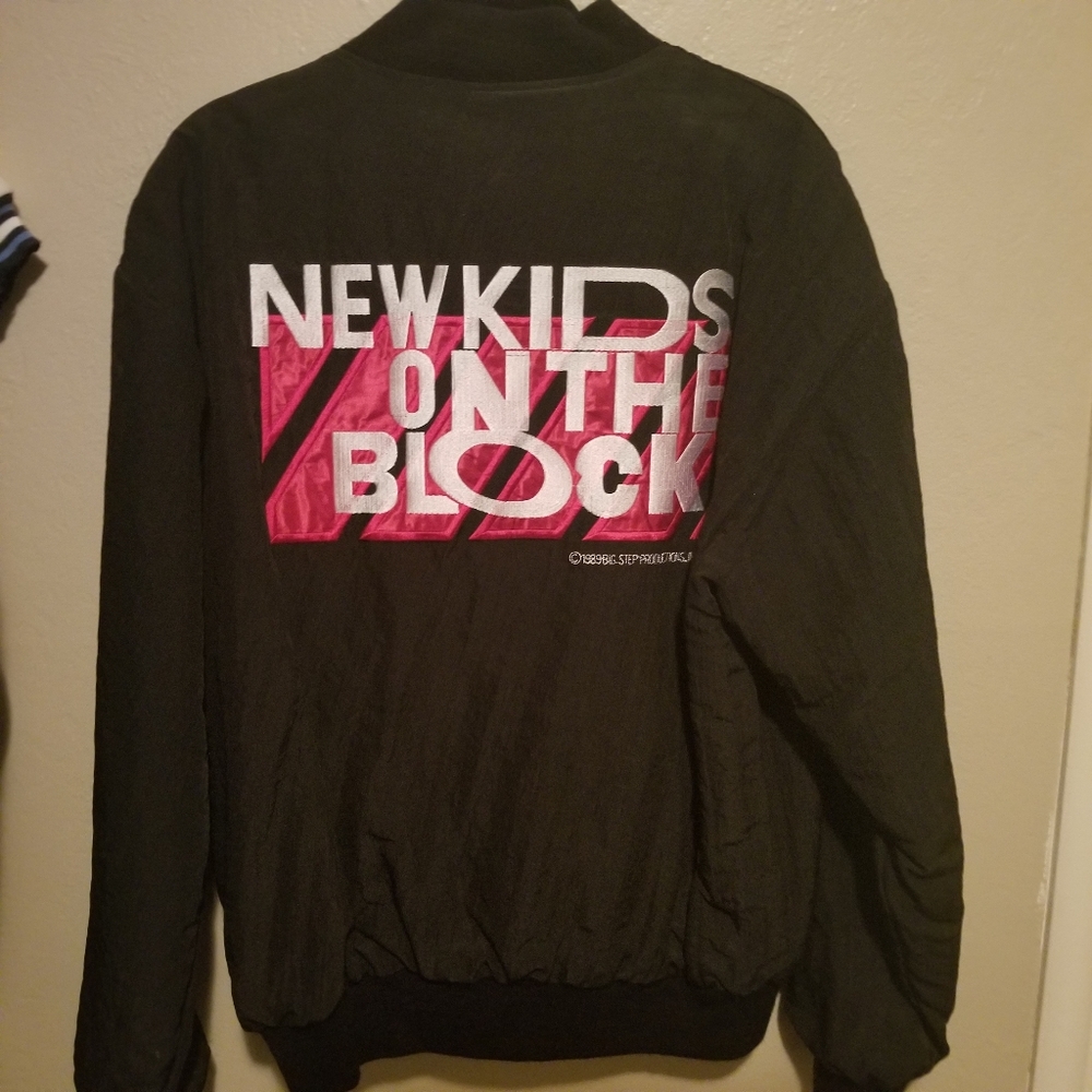 New Kids On The Block. 1989/90 Hangin Tough World Tour Jacket. Black never worn.